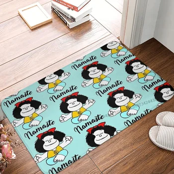 Mafalda Miguelito Komiksų neslidus Słomianka Vonios Kilimėlis Namaste Grindų Kilimas Sveiki Kilimas Miegamajame Dekoratyvinis