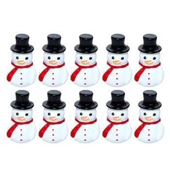 Mini Sniego Figūrėlės Mielas 10vnt Mažą Kalėdų Figūrėlės Mini Snowmen Darbalaukio Ornamentu Juokinga Dervos Amatų Kalėdų Dekoro