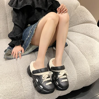 Moteriškos Šlepetės Platforma 6cm Aukštakulnius Sandalus Anti Slip Mados Fifo Žiemos Šeima, Lauko, Patalpų Batai