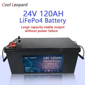 Naujas 24V 120Ah LiFePo4 Baterija įmontuota BMS,Invalidų Belaidžio Ryšio Įranga, Įkraunama Baterija,
