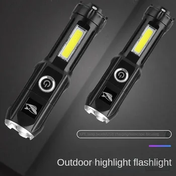 Nešiojamų Lauko vidaus vartojimui Stipri Šviesa Reguliuojamas Kišeninis Žibintuvėlis LED Šviesos Šaltinis, ABS Medžiagos Naudojimo Kišeninis Žibintuvėlis, Įkroviklis
