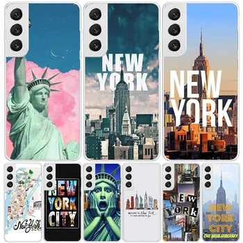 NYC New York City Telefono dėklas Samsung Galaxy S20 FE S21 S22 S23 Ultra S10 Lite S8 S9 Plus S7 Edge + Art Coque Fundas