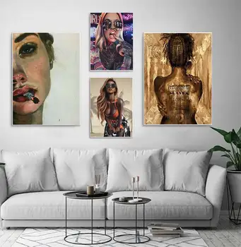 Paveikslas, Drobė, tapyba gražiausių mergaitė sienos nuotraukas, sėdi Kambaryje, plakatų ir grafikos Sienos Meno plakatai
