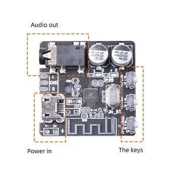 PCB lenta su mygtukais versija 5.0 3.5 stereo garsas Bluetooth audio imtuvas