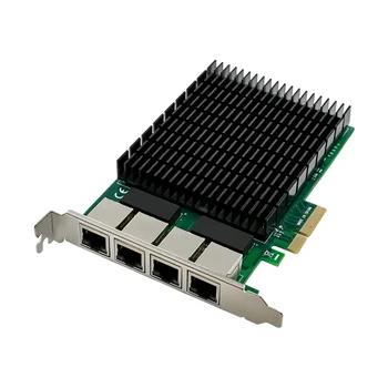 PCI-E X4 Gigabit 4-Port Server Tinklo plokštė Server NIC I210-T4 RJ45 Ethernet NIC Pramonės Kameros Matymo Tinklo Korta