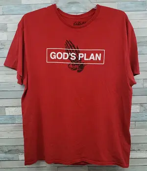 Populiarių Nuodų Dievų Planas T-Shirt Mens XL Raudona Jėzus Tee Religinių T-shirt
