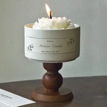 Prancūzijos Camellia Keramikinis Puodelis Aromaterapija Žvakės Instagram Stiliaus Miegamojo Kvepalų Apdailos Mažas Moterų Gimtadienis
