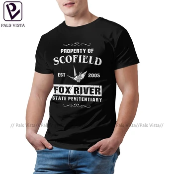 Prison Break Marškinėliai Turto Scofield Fox T-Shirt Negabaritinių Atspausdinta Tee Marškinėliai 100 Proc. Medvilnės Marškinėlius