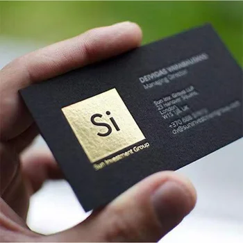 Pritaikyti.produktas.Logotipą Pavadinimas Black Įspaudas Unikalus Aukso Folija vizitinės kortelės