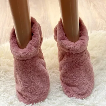 Purus Šlepetė, Moterų Žiemos Kailių Contton Šiltas Pliušinis Ne Slydimo Sukibimas Patalpų Tingus Moterų Namų Fuzzy Grindų Batų Flip Flop Ponios