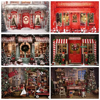 Raudona Kalėdų Fotografijos Fonas Kalėdų senelio Žaislų Parduotuvė Saldainiai Cukranendrių Pasaulyje Šeimos Kūdikis Potraut Šalies Reklama Fotografijos Fone