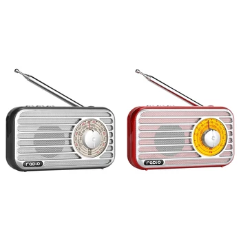 Retro Radio AM / FM Portable Radio Yra Geriausias Priėmimo Ausinių Lizdas Bėgioti, Vaikščioti Ir Keliauti