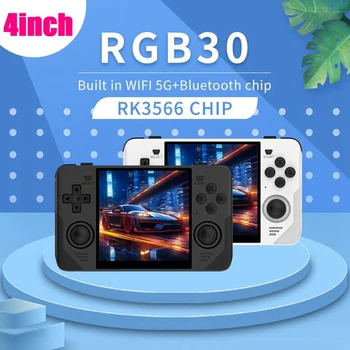RGB30 Retro Žaidimų Konsolės 4.0 Colių 720X720 Quad-Core CPU 5 ghz Wifi+Bluetooth 4100Mah Kišeniniais Žaidimų Valdiklis Patvarus Lengva Naudoti