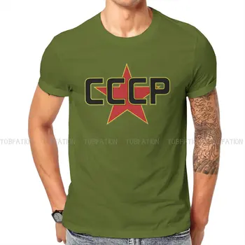 Rusijos SSSR, CCCP Crewneck TShirts Per Red Star Spausdinti Homme Marškinėliai Hipster Drabužių 6XL