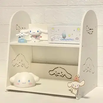 Sanrio Darbalaukio stalčiuko Kawaii Cinnamoroll Hello Kitty Daugiafunkcinis Lentynoje Dvigubo sluoksnio Įvairios Organizatorius Sandėliavimo Lentynos