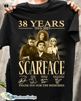 Scarface 38 Metų 1983-2021 Parašų Ačiū Už Prisiminimus Marškinėliai