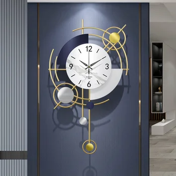 Skaitmeninis Didelis Sieninis Laikrodis Šiuolaikinio Gyvenimo Kambario Aukso Metalo Modernus Dizainas, Paprastas Sienos Kabo Menas Mados Laikrodžiai Laikrodis Apdaila