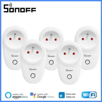 SONOFF 1-4PCS S26R2 WiFi Smart Plug Belaidžio Lizdas Smart Switch Laikas Pažangaus Voice Nuotolinio Valdymo Per EWeLink 