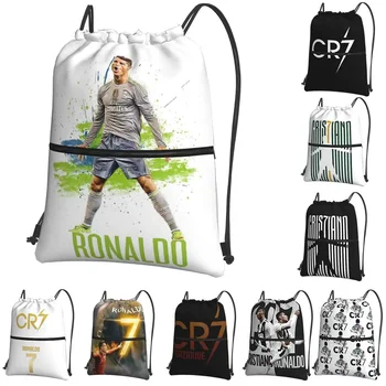 SP7 Cristiano Ronaldo Nešiojamos Kuprinės Raišteliu Maišelį Raišteliu Pluoštas Kišenėje Laikymo Krepšiai Kelionės Sportas Vyras, Moteris