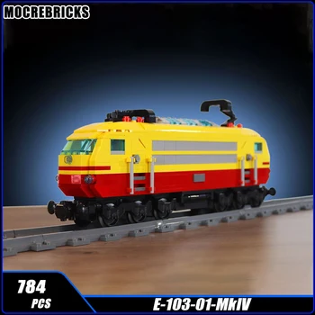 SS-93215 Garsus Miestas, vokietijos Geležinkelių E-103-01-MkIV Traukinio Lokomotyvas Blokų Technologija Modelis Plytų Žaislas, Vaikas Dovanos