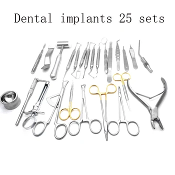 Stomatologija, dantų ir įrankių rinkinys Dantų implantai priemonė nustatyti 25 rinkiniai pagrindinė priemonė nustatyti