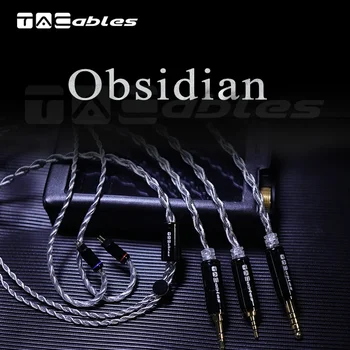 Tacable Obsidian Black Litz 5N Occ & Litz Sidabro Padengtą 5N Occ 4.4 2.5 0.78 MMCX Atnaujinti Ausinių Laidą 