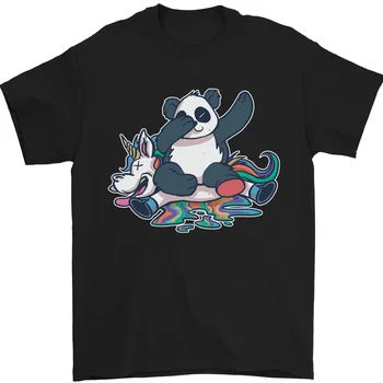 Tepdami Panda Squashing Jt Vienaragis Įdomus Marškinėliai 100% Medvilnė