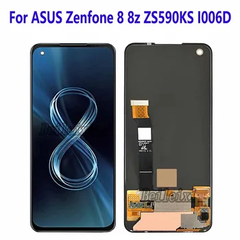 Už Asus Zenfone 8 / 8z ZS590KS ZS590KS-2A007EU I006D LCD Ekranas Jutiklinis Ekranas skaitmeninis keitiklis Asamblėja