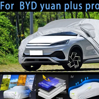 Už BYD juanių plus pro Automobilio apsauginis gaubtas,apsauga nuo saulės,apsauga nuo lietaus, UV spindulių,dulkių prevencijos auto dažų apsaugos