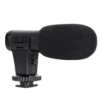 Vaizdo Mikrofonas-vaizdo Kameros Mini Šaldytuvas Įrašyti Pokalbį Vlog Mic Telefonu DSLR Kamera, 3,5 mm Mikrofono