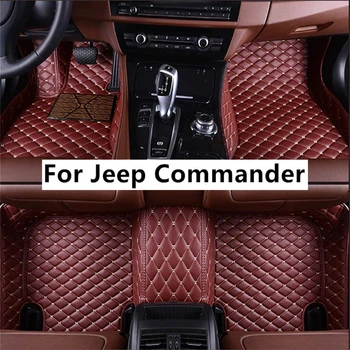 Vientisos Spalvos Deimantų Custom Automobilių Grindų Kilimėliai Jeep Commander 2004-2010 M. Metų Auto Kilimai Koja Coche Priedai