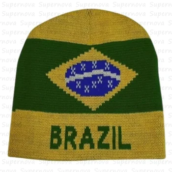 Vilnos Megztus Skrybėlę brazilijos Core Estetika Modelis Y2K Moterys Vyrai Kepuraitė Žiemą Šiltas Beanies Vyrų Grunge Hip-Hop Atsitiktinis 