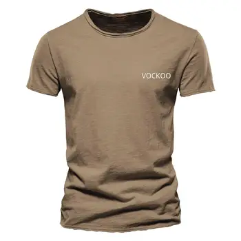 VOCKOO100% medvilnės, vyriški t-shirt apvalus kaklas mados dizaino slim fit purvinas, t-marškinėliai, vyriški top marškinėliai vyrams trumpomis rankovėmis t-shirt