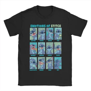 Vyrų, Moterų, Lilo Ir Stitch T Marškinėliai Disney 100% Medvilnės Drabužių Mados trumpomis Rankovėmis Apvalios Kaklo Marškinėliai, 4XL 5XL T-Shirt