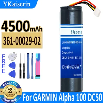 YKaiserin Baterija 361-00029-02 4500mAh Garmin Alpha 100 DC50 GAA002 GAA003 GAA004 T5 TT10 TT15 Batterie + Nemokamas Įrankiai