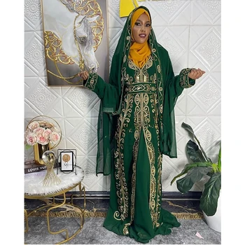 Žalia Maroko Dubajus Kaftan Farasha Abaja Vestuvių Suknelė Suknelė